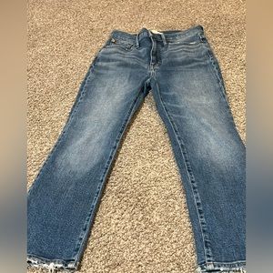 MADEWELL slim demi boot jeans.